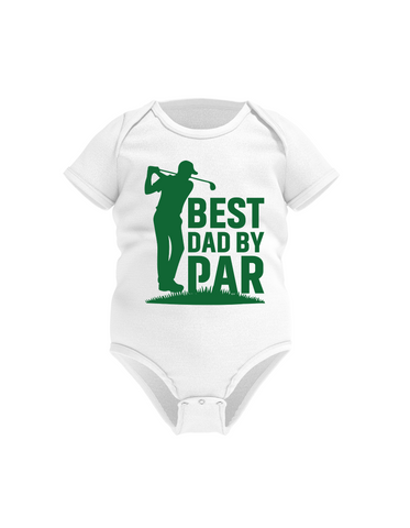 Best Dad by Par | Funny Golf Baby Grow