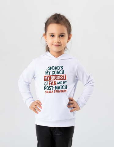 Dad’s My Coach My Biggest Fan and My Post-Match Snack Provider! | Funny Rugby Hoodie