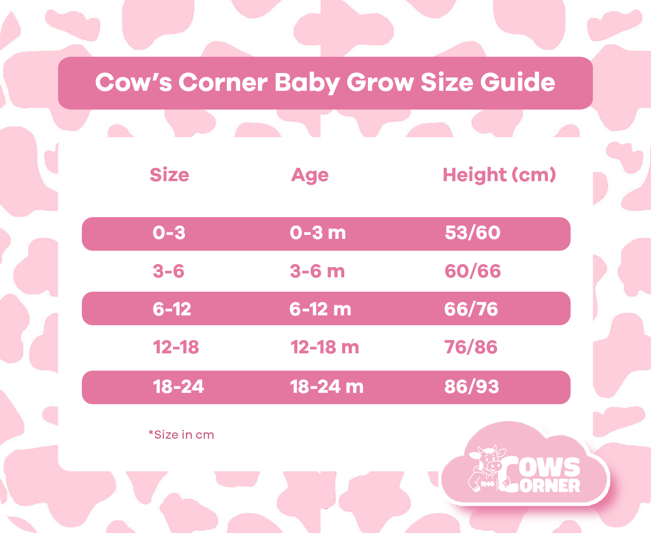 Size chart image