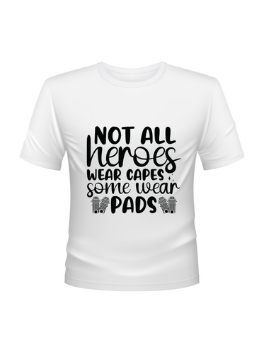 Not All Heroes Wear Capes, Some Wear Pads – Funny Cricket T-shirt, Premium Fabric, Multiple Adult Sizes