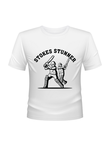 Stokes Stunner Cricket T-Shirt. Funny Cricket T-Shirt, Premium Fabric, Multiple Adult Sizes