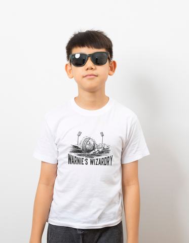 Warnie’s Wizardry Funny Cricket T-Shirt. Funny Cricket T-Shirt, Premium Fabric, Multiple Adult Sizes