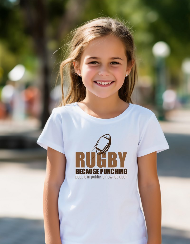 Rugby Because Punching People in Public Is Frowned Upon | Funny Rugby T-shirt