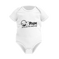 A white baby grow with tennis slogan on the front that reads 'Mum Serves Up Love and Aces'.