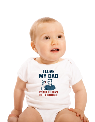 I Love My Dad Even if He Can’t Hit a Double | Funny Darts Baby Grow