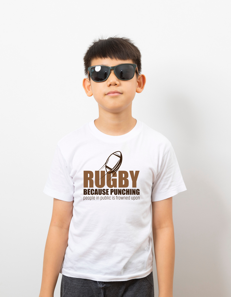 Rugby Because Punching People in Public Is Frowned Upon | Funny Rugby T-shirt
