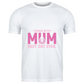 A white T-shirt with the lovely tennis saying on the front that reads 'Tennis with Mums. Best. Day. Ever!'