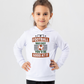 A girl wearing a white hoodie with the funny football slogan on the front that reads 'If Football Was Easy You’d Be Good at It'