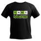 A black t-shirt with the funny tennis slogan on the front that reads 'Tennis Is My Therapy, Humiliating You Is Just A Bonus'
