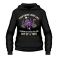 Black hoodie with a graphic design of an octopus and text on a white background with Cows Corner slogan, your swing looks like a drunk octopus falling out of a tree.