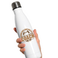 A white water bottle with the funny tennis coach saying on the front that reads 'Behind Every Great Rally Is a Coach Like You – Thank You'