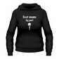 Black hoodie with 'Best mum by par!' text and golf club graphic on a white background