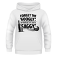 White hoodie with black text and graphics on a white background. This is a Cows Corner hoodie with the funny birthday cricket slogan 'Forget the 'Googly', at your age, it’s just a 'Saggy'. Cows Corner gifts are perfect for sport-mad fans, these gifts work brilliantly for birthdays, new baby celebrations, Father’s Day, Mother’s Day, Christmas, anniversaries, thank you gifts, end-of-season team awards, graduations, retirements, and just-because moments when you want to raise a smile. 
