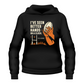 Black hoodie with graphic design and text on a white background, with slogan on the front saying 'I’ve Seen Better Hands on a Clock – Phil Kearns