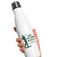A white water bottle with the funny golf saying on the front that reads 'Grip, Posture, Believe. Thank You for Everything Coach'