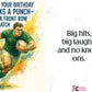 Rugby player in action with celebratory text on a white background. This is a beautiful Cows Corner Card