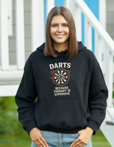 Darts Because Therapy is Expensive | Funny Darts Hoodie
