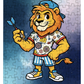 Jigsaw puzzle with a cartoon lion character holding an arrow against a starry night sky.  This is a Cows Corner customised jigsaw Cows Corner gifts are perfect for sport-mad fans, these gifts work brilliantly for birthdays, new baby celebrations, Father’s Day, Mother’s Day, Christmas, anniversaries, thank you gifts, end-of-season team awards, graduations, retirements, and just-because moments when you want to raise a smile. 