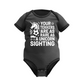 A black baby grow with the funny football and dad loving slogan on the front that reads 'I Get My Tekkers From Dad'