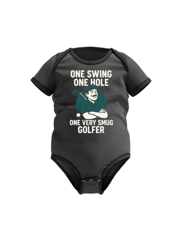 One Swing, One Hole One Very Smug Golfer | Funny Golf Baby Grow