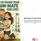 Cartoon illustration of a couple hugging with text about finding a 'scrum-mate for life' on a rugby field. This is a beautiful Cows Corner Card