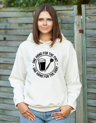 One Hand For The Pint, One Hand For The Darts | Funny Darts Hoodie