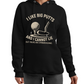 A black hoodie with the funny golf saying on the front that reads 'I Like Big Putts and I Cannot Lie, but Yours Are Embarrassing'