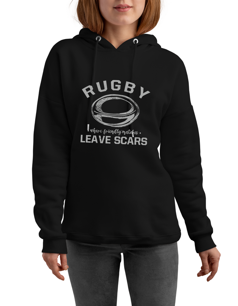 Rugby Where Friendly Matches Leave Scars | Funny Rugby Hoodies