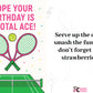 Birthday card with tennis-themed graphics and text on a white background from Cows Corner