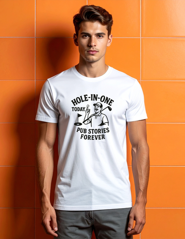 Hole-in-One Today, Pub Stories Forever | Funny Golf T-shirt