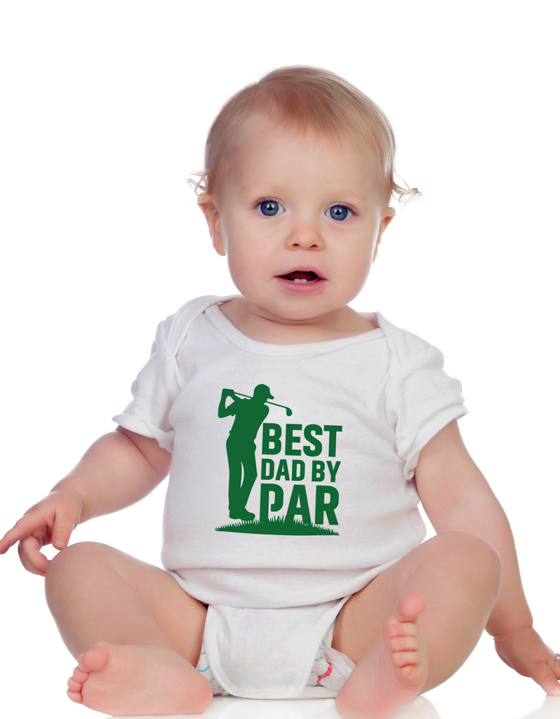 Best Dad by Par | Funny Golf Baby Grow