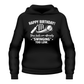 Black hoodie with humorous text and graphics on a white background. This is a Cows Corner hoodie with the funny birthday cricket slogan that reads 'Happy Birthday! Your balls are officially 'swinging' too low.' Cows Corner gifts are perfect for sport-mad fans, these gifts work brilliantly for birthdays, new baby celebrations, Father’s Day, Mother’s Day, Christmas, anniversaries, thank you gifts, end-of-season team awards, graduations, retirements, and just-because moments when you want to raise a smile. 
