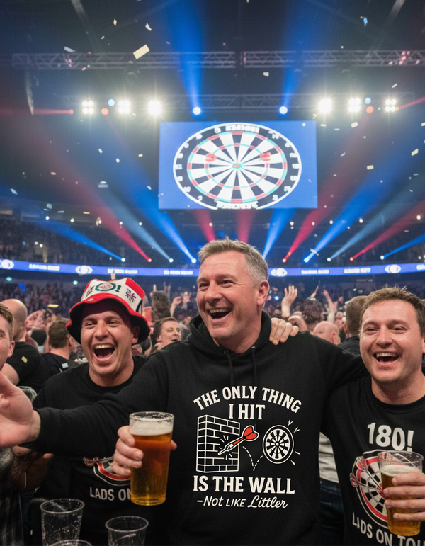 The Only Thing I Hit Is the Wall – Not Like Littler | Funny Darts Hoodie