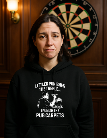 Little Punishers the Treble…I Punish the Pub Carpets | Funny Darts Hoodie