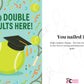 Graduation-themed tennis card with 'No Double Faults Here!' text and tennis ball with graduation cap.  A Cows Corner personalised card