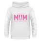 A white hoodie with a lovely tennis saying on the front that reads 'Tennis with Mums. Best. Day. Ever!'