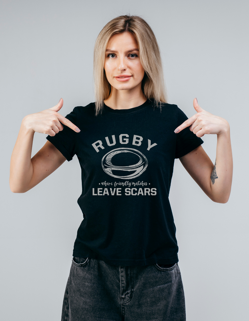 Rugby Where Friendly Matches Leave Scars | Funny Rugby T-shirt