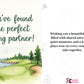 Greeting card with golf course illustration and romantic text. A hole-in-one kind of love! This is a beautiful Cows Corner Card