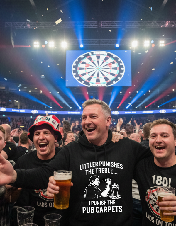 Littler Punishers the Treble…I Punish the Pub Carpets | Funny Darts Hoodie