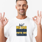 A man wearing a white t-shirt with the funny football slogan on the front that reads 'No VAR Needed You’re Just Terrible'