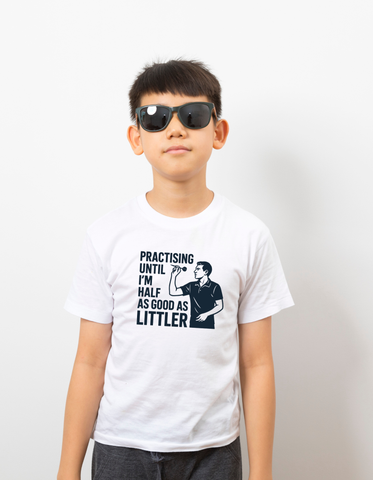 Practising Until I’m Half As Good as Littler | Funny Darts T-shirt