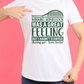 A lady wearing a white T-shirt with a funny tennis slogan on the front saying 'Winning Wimbledon Was a Great Feeling, but I Hadn’t Started Shaving Yet – Boris Becker'