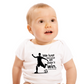 We Lost Because We Didn’t Win – Cristiano Ronaldo | Funny Football Baby Bodysuit, Organic or In-Conversion to Organic Cotton, Self Fabric Bound Neckline, Cuffs and Leg Openings