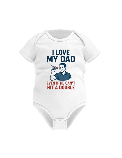 I Love My Dad Even if He Can’t Hit a Double | Funny Darts Baby Grow