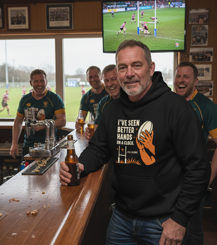 I’ve Seen Better Hands on a Clock – Phil Kearns | Funny Rugby Hoodie