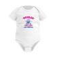 Bowled Over by Mums Love and Cooking – Funny Cricket Baby Bodysuit, Organic or In-Conversion to Organic Cotton, Self Fabric Bound Neckline, Cuffs and Leg Openings.