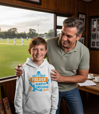 Dad Is a Great Fielder, Always Catching Me Out | Funny Cricket Hoodie