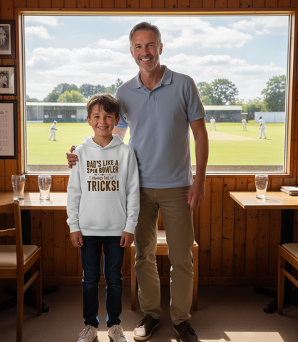 Dad’s Like a Spin Bowler, Always Full of Tricks! | Funny Cricket Hoodie