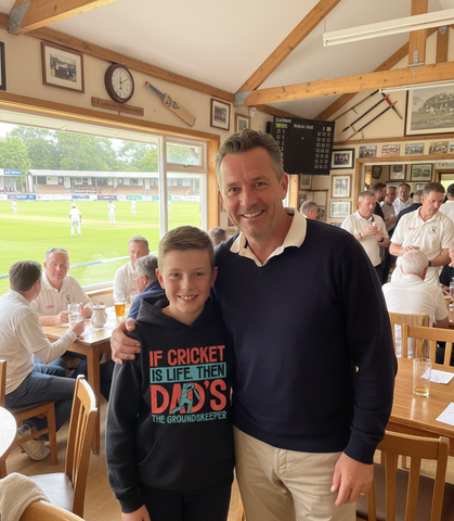 If Cricket Is Life, Then Dad's The Groundskeeper | Funny Cricket Hoodie