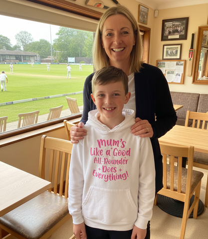 Mums Like a Good All-Rounder | Funny Cricket Hoodie